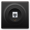 Розетка RJ45 OneKeyElectro Florence чёрный