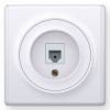 Розетка RJ45 OneKeyElectro Florence белый